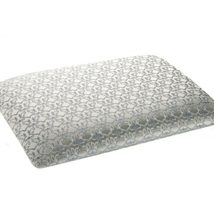 Банкетка "Римская" 350х490 дуб белый/серая патина/жаккард бирюзовый РМ49/РБС49БИР