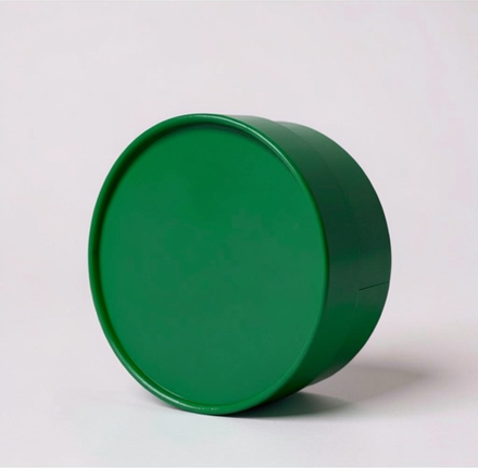 Бюджетная короткая коробка с завальцовкой (глухая крышка из ламинированной бумаги) . Цвет;Лесной зеленый.