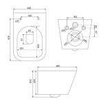 Унитаз подвесной безободковый IDDIS BILRNSEI25 "Bild" сиденье дюропласт, микролифт