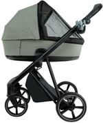 Детская коляска Roan Sol 2.0 3 в 1 с автокреслом Pituso Santiso Pro Black SLL/33/T Sage Green/Black/руч.Black