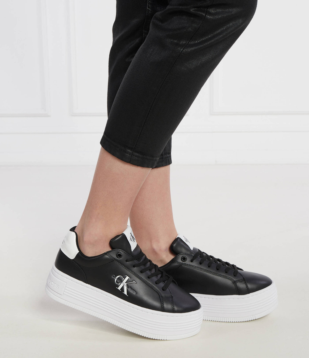 Кожаные кроссовки bold platf low lace CALVIN KLEIN JEANS - черный(YW0YW01431)