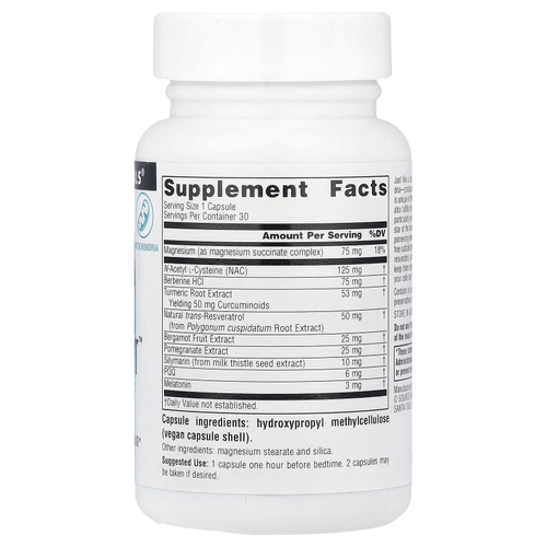 Source Naturals, MitoNight™ с мелатонином, 30 капсул