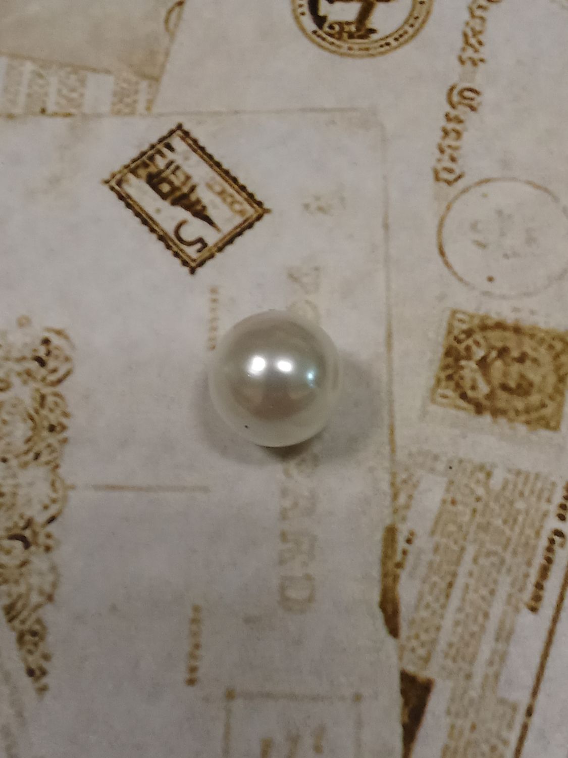 бусина , жемчужина ,1,3см холодный цвет цвет