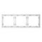 Рамка пластиковая Voltum S70 на 3 поста, (белый матовый) VLS100302