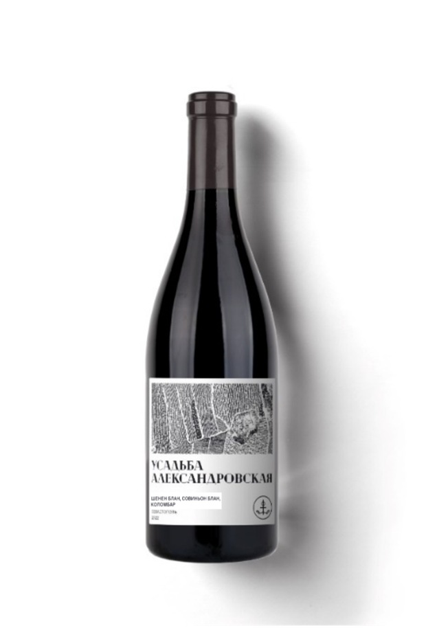 Российское вино с защищенным географическим указанием «Крым»сухое белое «Шенен Блан, Совиньон Блан, Коломбар» ТЗ «УсадьбаАлександровская» 0,75л