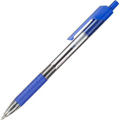 Ручка шариковая автоматическая Deli Arrow синяя (толщина линии 0.5 мм)