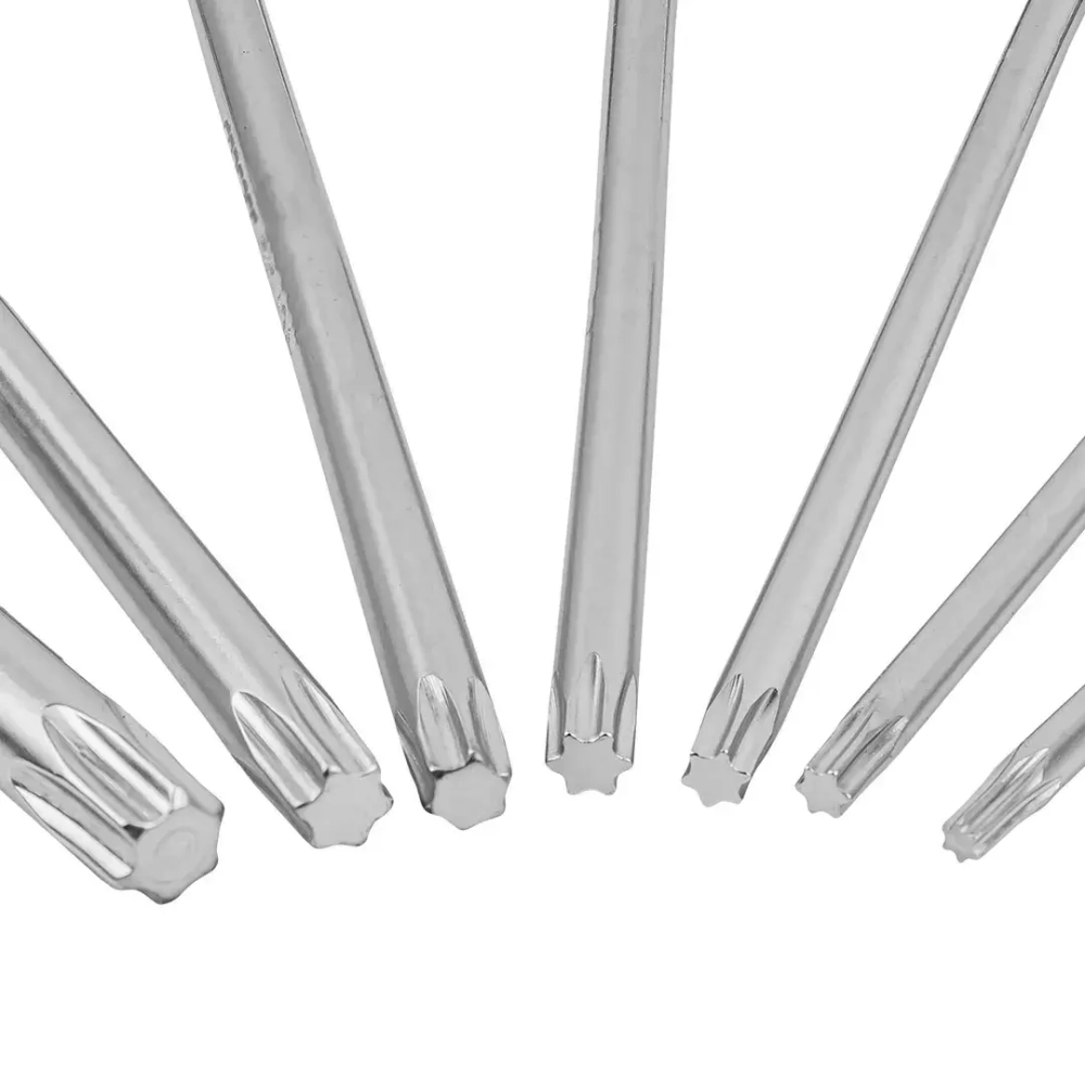 Набор ключей TORX Г-образных экстра длинных 7пр.(Т10,Т15,Т20,Т25,Т27,Т30,Т40) в пластиковом держателе JCB JCB-5071XL