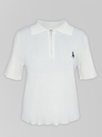 Футболка 0707 трикотажная с молнией и логотипом на груди