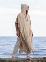 Накидка-пончо с капюшоном Tribal (песочная)