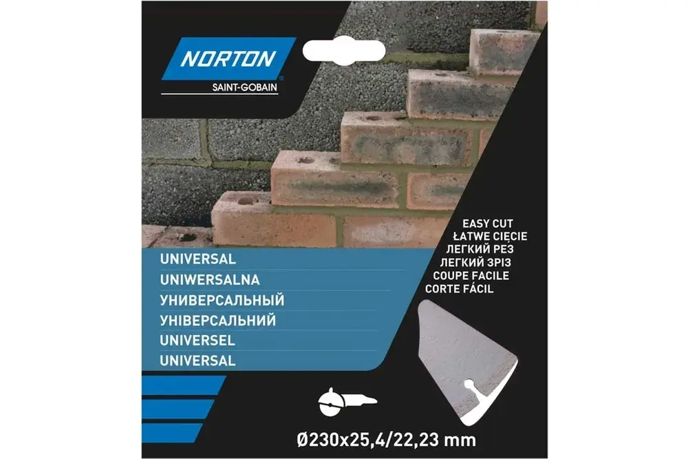 Алмазный диск с сегментированной кромкой NORTON 230x22.2, 70184601273