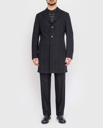 Мужское пальто (серо-синие) С19