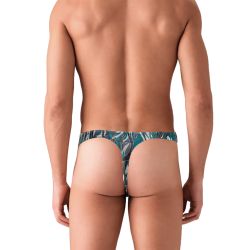 Мужские трусы тонги бирюзовые с принтом Doreanse 1022