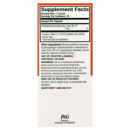 Align Probiotics, Здоровье кишечника и поддержка иммунитета, 6 мг, 28 капсул