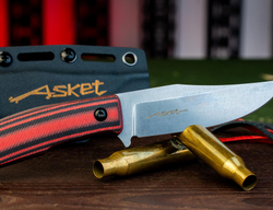 Туристический нож Asket N690 StoneWash Kydex Black-Read