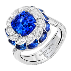 Кольцо с Сапфирами и Бриллиантами, R0119-0/2