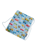 Мешок в садик 33х40, Машинки принт (голубой)