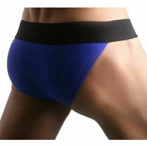 Мужские трусы танга синие HOM NIGHT THERAPY TANGA BRIEF BLUE