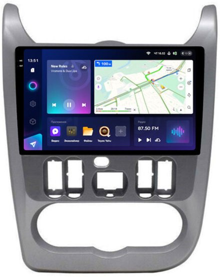 Магнитола для Renault Logan/Sandero 2009-2014 - Teyes CC3-2K QLed Android 10, ТОП процессор, SIM-слот, CarPlay