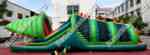 Коммерческий надувной батут "Тоннель Крокодил"