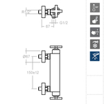 Смеситель термостатический для душа RS CROSS 623402S