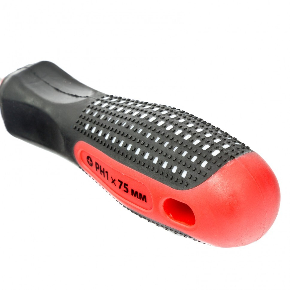 Отвертка Fusion, PH1 х 75 мм, CrV, трехкомпонентная рукоятка "Anti slip" Matrix
