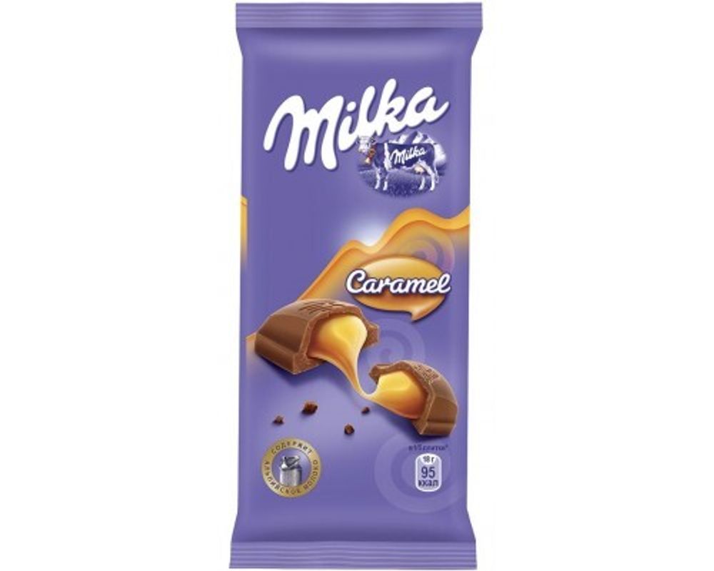 Шоколад Milka карамель, 90 гр