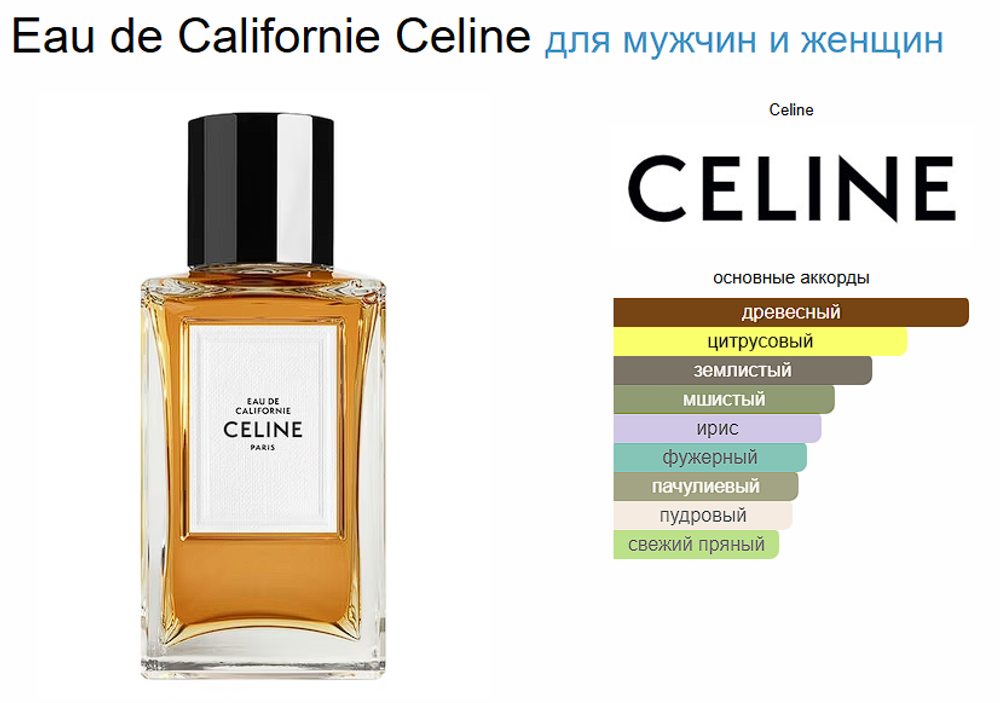 Тестер парфюмерии Celine Eau de Californie TESTER