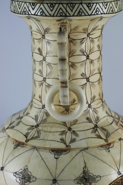 Китайская ваза с драконом Резьба по кости буйвола