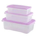 Комплект контейнеров СВЧ 0,7+1,2+2,2л, прямоугольные КАСКАД