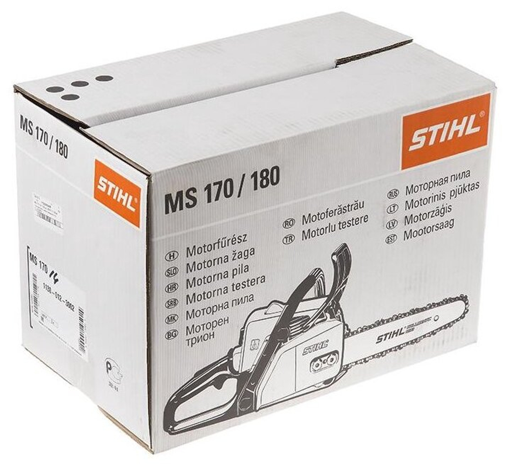 Бензопила STIHL MS 170 2MIX 14'' 1,8 л.с., R 35, 63 PM3 3/8-1,3-50