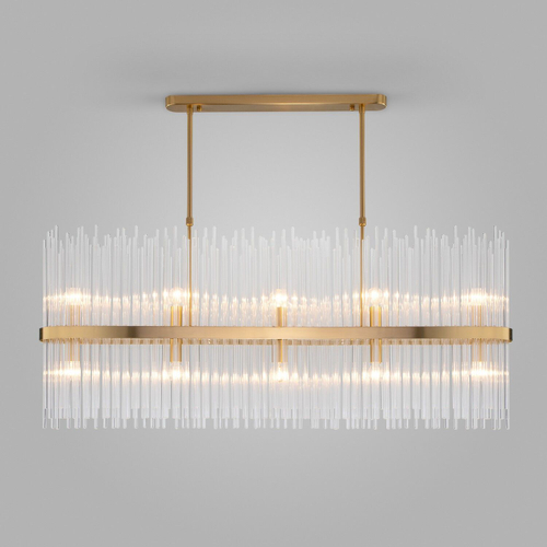 Умная подвесная люстра со стеклянным рассеивателем 486/10 хром