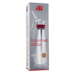 Сифон для сливок «Гурме»;сталь,пластик;1л;D=82,H=290,B=110мм;металлич.,красный (Цвет: серебристый)