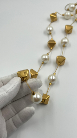 Цепь Anne Klein с матовыми бусинами