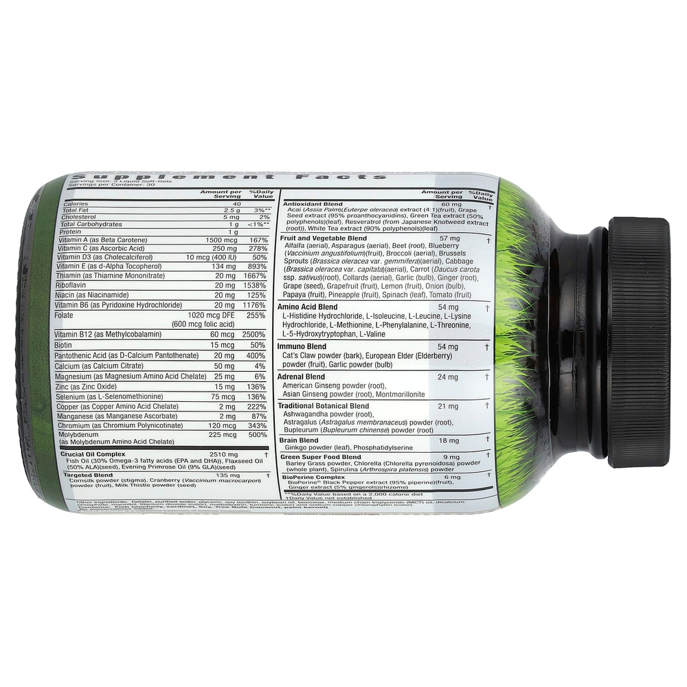 Irwin Naturals, Living Green Liquid-Gel Multi® для женщин, 90 мягких таблеток