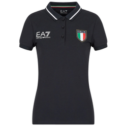 Женское поло EA7 Woman Jersey Polo Shirt - небесный