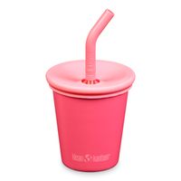 Детский стакан одностенный Klean Kanteen Kid Cup Straw Lid 10oz (296 мл) Rouge Red с трубочкой