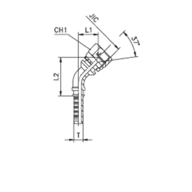 Фитинг DN 05 JIC (Г) 1/2 (45)