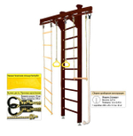 Деревянная шведская стенка Kampfer Wooden Ladder Ceiling с матом