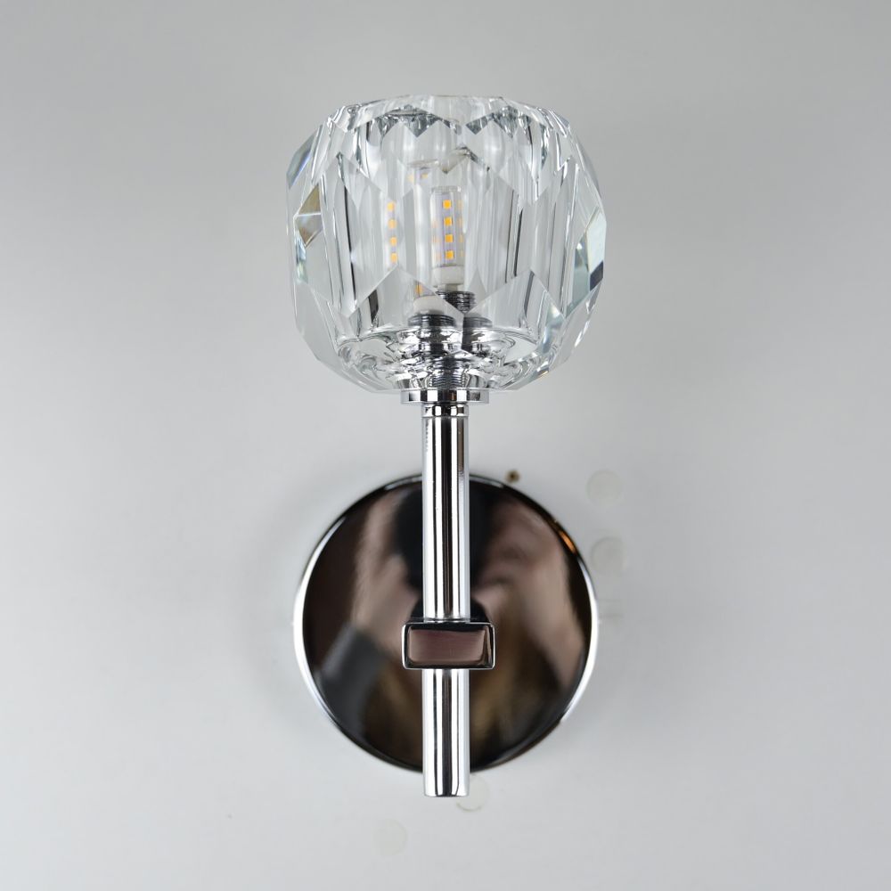 Бра Boule De Cristal Single Sconce Chrome By Imperiumloft