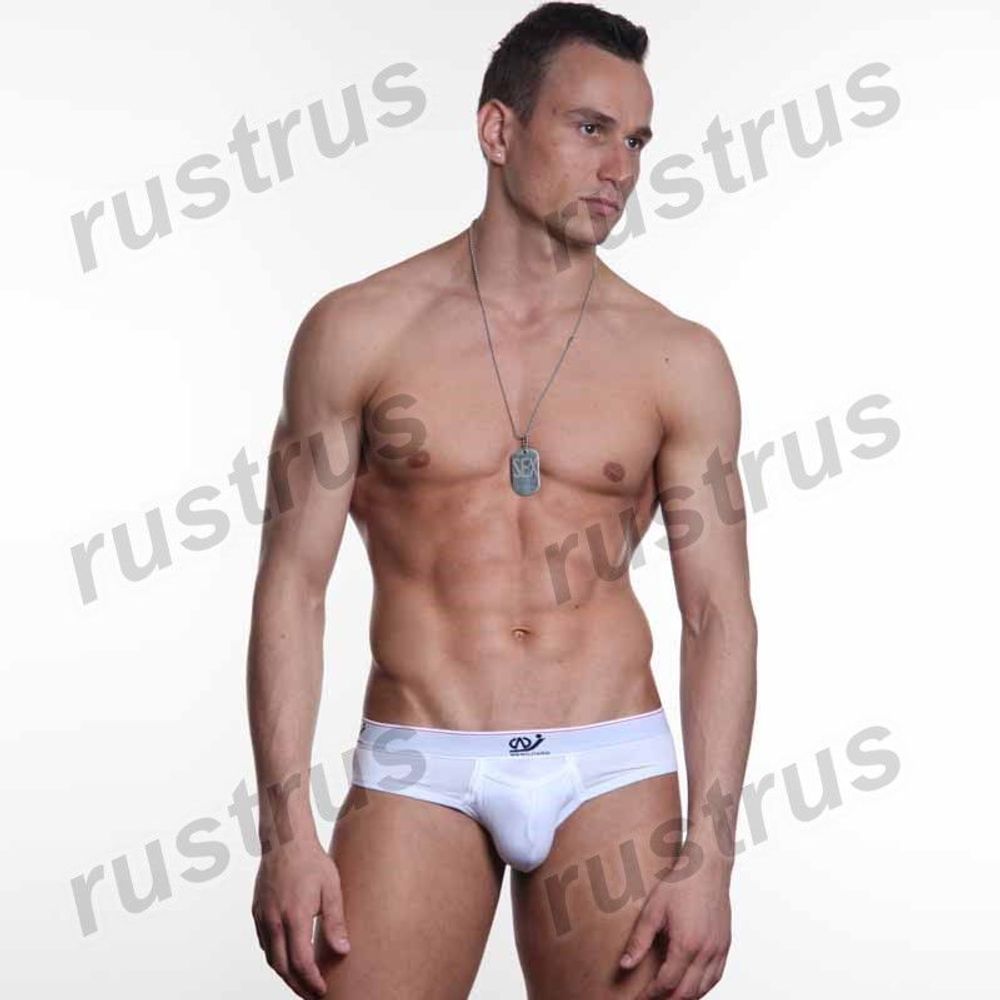Мужские трусы брифы белые WANGJIANG WG00008