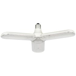 Фитолампа для растений светодиодная ЭРА FITO-24W-RB-E27-FOLD 3-х лепестковая красно-синего спектра 24 Вт Е27 | Фитолампы Е27