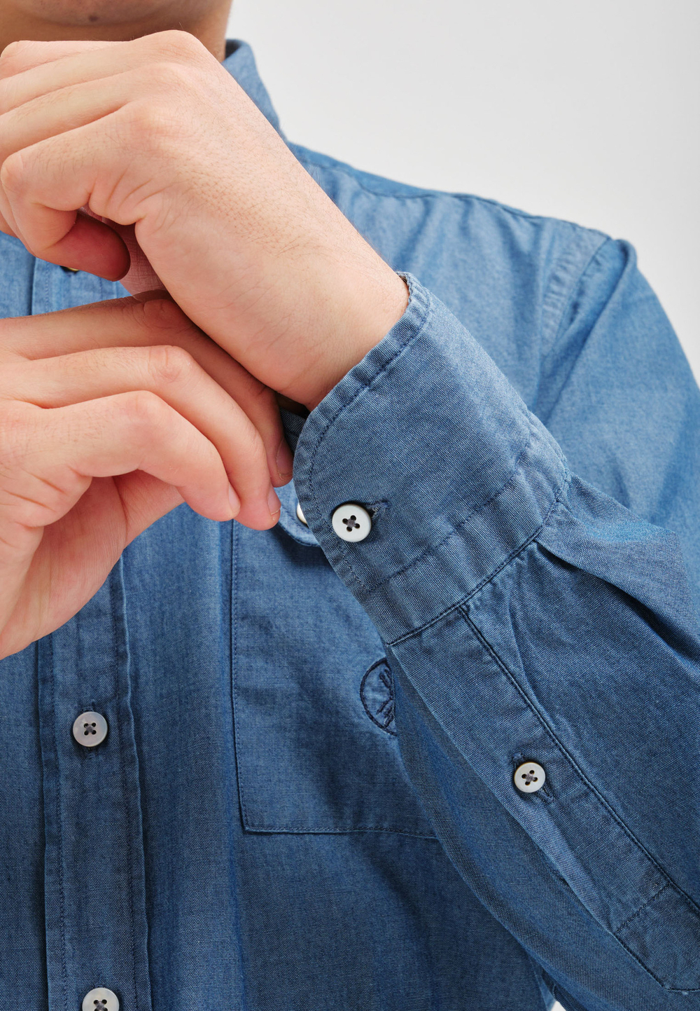 Рубашка мужская Denim LIGHT BLUE