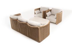 "Аликанте" лаунж-зона из искусственного ротанга, цвет соломенный