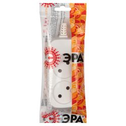 Колодка ЭРА KX-2 2 розетки без зазeмления белая | Колодки