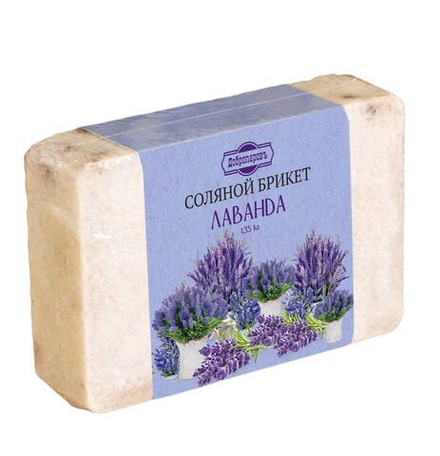 Соляной брикет с алтайскими травами "Лаванда", 1,35 кг "Добропаровъ" 4836873