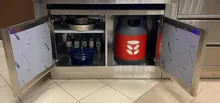 Тумба-основание газового гриля Broil King Regal 520/570 Bi с отсеком для баллона и двумя дверцами, нержавеющая сталь, 90x103х61 см, Ontario, KuhniGrill