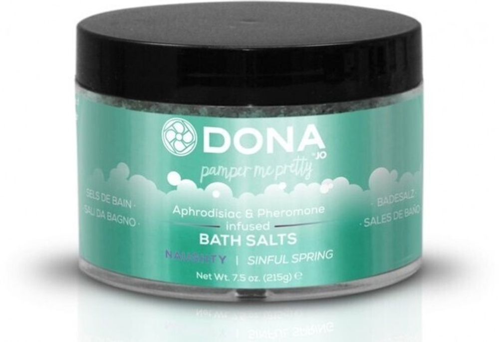 Ароматизированная соль для ванны меняющая цвет воды DONA Bath Salt Sinful Spring 215 г (Цвет: голубой)