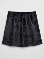 Юбка для девочки черная блестящая