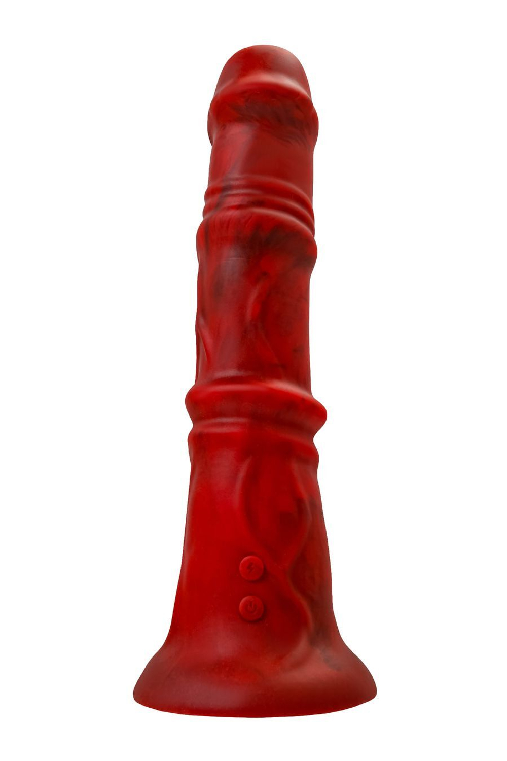 Вибратор Black&Red by TOYFA Monster Rex, силикон, красно-черный, 24,5 см