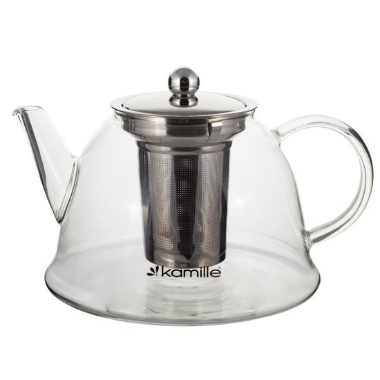 Стеклянный заварочный чайник 1500 мл. Kamille KM-0784L со съемным ситечком